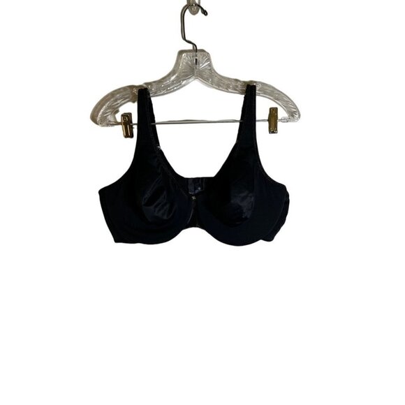 BREEZIES Women's Black Microfiber Back Smoothing Minimizer Bra Size 42C - Picture 1 of 8
